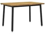 vidaXL Esstisch 120 x 80 x 75 cm Massivholz Wei&szlig; und Schwarz Rechteckig (1-St)