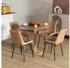 HOMCOM Esstisch K&uuml;chentisch f&uuml;r 4 Personen, 70 x 70 cm Quadratischer Moderner