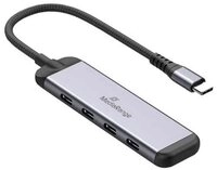 Mediarange Laptop-Dockingstation MediaRange USB-HUB 4-Port 3x USB-C 3.2 / 1x...