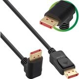 Inline DisplayPort 1.4 Kabel, 8K4K, nach unten gewinkelt, schwarz/gold, 5m...