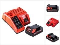 Milwaukee M18 B2 Akku Starter Set 18 V 1x 2,0 Ah (1x 4932430062) Akkupacks