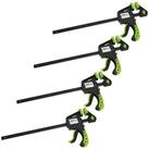 TRUTZHOLM Schraubzwinge 4x Einhandzwingen Schnellspannzwinge ergonomischer Griff
