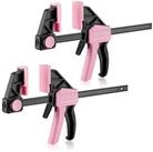 LuxusKollektion Einhandzwinge Einhandzwingen Rosa Set 2 St&uuml;ck Spannweite 150 mm