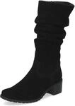 Stiefel CAPRICE, Damen, Gr. 36, schwarz, Nubukleder, Schuhe Stiefel, Blockabsatz,