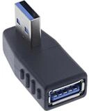 Inline USB 3.2 Gen.1 Adapter, Stecker A auf Buchse A, gewinkelt 270&deg;...
