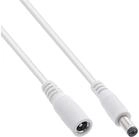 Inline InLine&reg; Verl&auml;ngerungskabel, DC Stecker 5,5x2,1mm, wei&szlig;, 1m Stromkabel