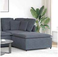 vidaXL Sofa, Modulares Sofa Fu&szlig;hocker-Modul Dunkelgrau 100x100x48 cm
