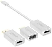 Inline USB Display Konverter Set 6-in-1, 4K/60Hz silber USB-Adapter