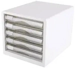Deli Schubladenbox D360202 Schubladenbox DIN A4 Anzahl der Schubf&auml;cher: 5