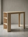 KADIMA DESIGN Bartisch Stehtisch GANDER - Edelstahl, 3 F&auml;cher, gro&szlig;e...