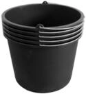 ViD Baueimer 5 St&uuml;ck M&ouml;rteleimer/Betoneimer 16 Liter, &Oslash;33 x 27 cm, Baueimer