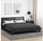 vidaXL Kunstfaserbettdecke, Sommerdecke Schwarz und Anthrazit 240 x 200 cm...
