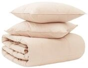 vidaXL Bett Bettw&auml;sche-Set 2 stk. 140 x 220 cm F&uuml;r alle Jahreszeiten Beige...