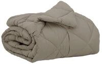 vidaXL Bett Ganzjahresbettdecke Hellgrau 140 x 220 cm Mikrofaser (1-tlg)