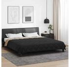 vidaXL Kunstfaserbettdecke, Sommerdecke Schwarz und Taupe 200 x 200 cm...