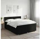 vidaXL Bettgestell vidaXL Boxspringbett mit Matratze Schwarz 140 x 200 cm Stoff