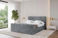 ALTDECOR Polsterbett ALOVA-Z (Polsterbett mit Bettkasten und Lattenrost,...