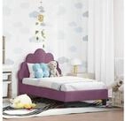 vidaXL Bettgestell vidaXL Kinderbettgestell mit Kopfteil Lila 70 x 140 cm Samt