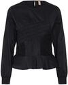 Langarmbluse CULTURE "Damen Bluse langarm CUajda", Damen, Gr. L, schwarz,