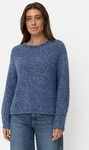 camel active Strickpullover mit weiten &Auml;rmeln Langarm Markenlogo