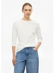 s.Oliver 3/4-Arm-Shirt T-Shirt T-Shirt mit dekorativem U-Boot-Ausschnitt beige XXS
