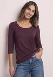 STREET ONE 3/4-Arm-Shirt in Unifarbe