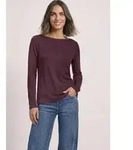 STREET ONE Langarmshirt mit U-Boot-Ausschnitt rot 40 EU