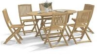 vidaXL Loungeset vidaXL 7-tlg. Garten-Essgruppe Massivholz Akazie