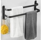 LuxusKollektion Handtuchregal Handtuchhalter Handtuchstange schwarz matt Wand...