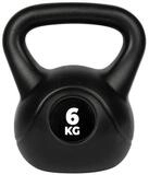 VirtuFit Kettlebell VirtuFit PVC Kettlebell 6 kg Schwarz