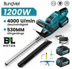Bundviel Akku-Heckenschere 21V Elektrische Heckenschere mit 8000mAh Akku 1200W