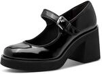 Spangenpumps TAMARIS, Damen, Gr. 41, schwarz, Lacklederimitat, gl&auml;nzend,