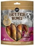 Zeus BetterBones Rolls mit Ente & Cranberry - 4er Pack, Snack f&uuml;r: Hund