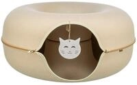 TRIXIE Tier-Intelligenzspielzeug Filzdonut Katzenh&ouml;hle mit Spielzeug - beige -...