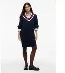 Tommy Jeans Strickkleid TJW CABLE RWB SWEATER DRESS EXT Baumwolle, mit...