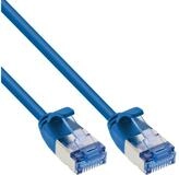 Inline Patchkabel slim, U/FTP PiMf, Cat.6A, blau, 7,5 m LAN-Kabel