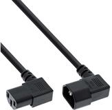 Inline Netzkabel Kaltger&auml;teverl&auml;ngerung, C13 auf C14, 90&deg; abgewinkelt, 0,5m