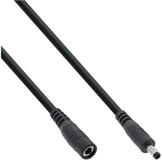 Inline DC Verl&auml;ngerungskabel, DC Stecker/Buchse 4,0x1,7mm, AWG 18, schwarz,1m