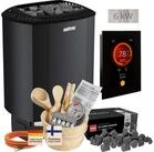 Fresh-Pool Saunaofen Harvia Sound M60E Black 6 kW Saunaofen Set 18-teil, 9 kW,...