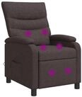 vidaXL Sessel Massage Relaxsessel Dunkelbraun Stoff (1-St)