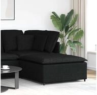vidaXL Sofa, Modulares Sofa-Fu&szlig;hocker-Modul Schwarz 100 x 100 x 48 cm