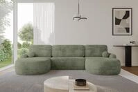 ALTDECOR Wohnlandschaft LIRA-U, Couch mit Schlaffunktion, Wohnzimmer -