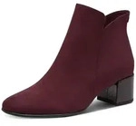 Tamaris Stiefelette Blockabsatz, Ankleboots mit dekorativem Knopf, schmale Form...