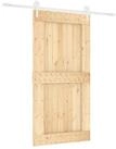 vidaXL Schiebet&uuml;r Schiebet&uuml;r Nat&uuml;rlich und Wei&szlig; 100 x 210 cm Massivkiefer...