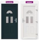 vidaXL Haust&uuml;r 98 x 208 cm Haust&uuml;r Vordert&uuml;r Anthrazit innen wei&szlig; 98x208 cm...