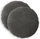 vidaXL Kissenbezug Kissenbezug 2 pcs HEERLEN Dunkelgrau &Oslash; 40 cm Samt, (2...