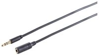 S-Conn Audioverl&auml;ngerung, 3,5mm, TRS, slim, schwarz, 1,5m Audio-Kabel