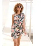 LASCANA Strandrock mit tropischem Print bunt|schwarz