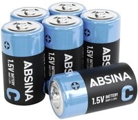 ABSINA Baby (C)-Batterie Alkali-Mangan 6000 mAh 9 V 6 St. 401041-6 Batterie