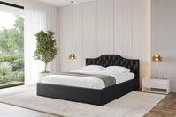 ALTDECOR Polsterbett FALIO-v1 (Polsterbett mit Bettkasten und Lattenrost,...